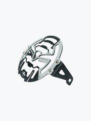 Legundary Custom Cosmic headlight grill for Triumph Scrambler 400 X black silver mild steel aluminium protector