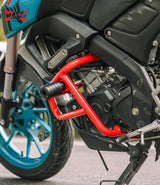 Moto Torque Alpha Crash Guard V2.0 Red for Yamaha MT-15 with X-Protect Sliders