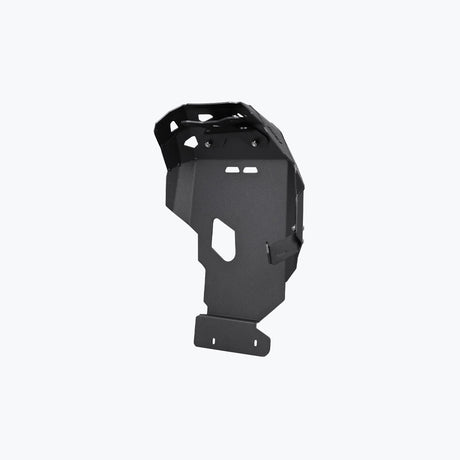 Legundary Custom BMW F900GS vambrace bash plate black aluminium engine sump guard skid plate