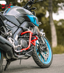 Moto Torque Alpha Crash Guard V2.0 Red for Yamaha MT-15 with X-Protect Sliders