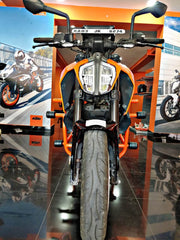 Hyperrider KTM Duke 250 390 BS4 BS6 Crash Guard with CNC Delrin Frame Sliders Black Orange