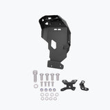 Legundary Custom BMW F900GS vambrace bash plate black aluminium engine sump guard skid plate