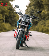 Moto Torque Alpha Crash Guard V2.0 Red for Yamaha MT-15 with X-Protect Sliders
