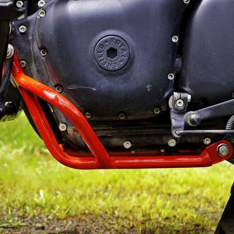 Auto Engina Engine Guard for Royal Enfield Hunter 350 | 22mm Mild Steel | 5mm Brackets | Gloss Black