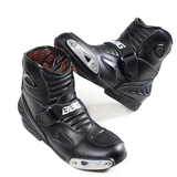 BBG RidePro black leather motorcycle riding boots with TPU protection