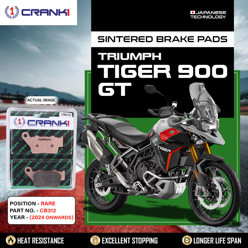 CRANK1 CB312 Sintered Rear Brake Pads for Triumph Tiger 900 GT (2024 Onwards)