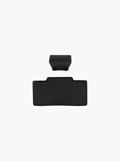 Legundary Custom Fort Knox 45L aluminium top case with backrest pad black and silver motorcycle luggage box
