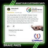CRANK1 CB312 Sintered Rear Brake Pads for Ducati Scrambler 1100 Tribute Pro 2022-2023, Ducati Monster 937, KTM 390 Duke and Triumph Tiger 900