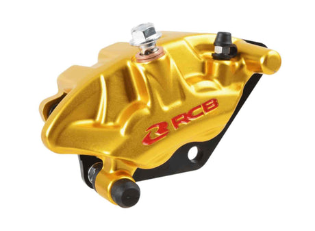 RCB S3 Series 01BC032 front motorcycle brake caliper in Blue and Golden colour options.
