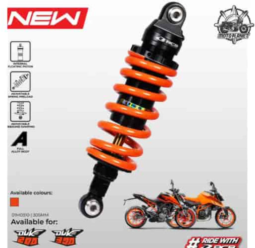RCB S2 Line 305mm orange-gold rear monoshock for KTM 250 390 and 200 01M0310O
