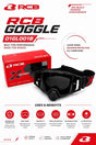 RCB E-Series motorcycle riding goggles smoke lens 01GL001B