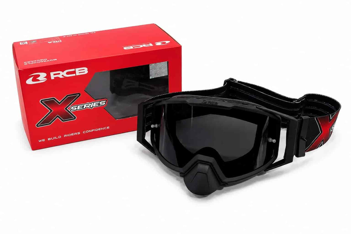 RCB E-Series motorcycle riding goggles smoke lens 01GL001B