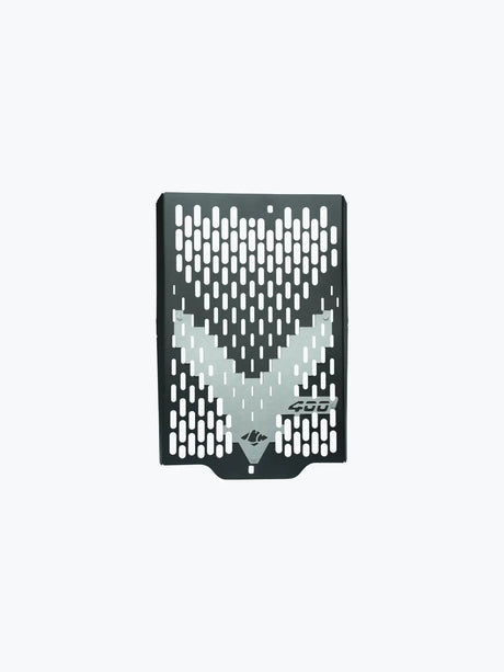 Legundary Custom Vector radiator grill for Triumph Scrambler 400 X black mild steel aluminium guard