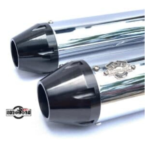 Rhino Racing Performance Exhaust for Royal Enfield Interceptor 650 and Continental GT 650 in Chrome and Black