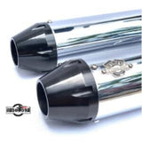 Rhino Racing Performance Exhaust for Royal Enfield Interceptor 650 and Continental GT 650 in Chrome and Black