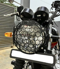 Moto Torque headlight grill for Royal Enfield Interceptor 650 and Continental GT 650 heavy duty headlight protection guard