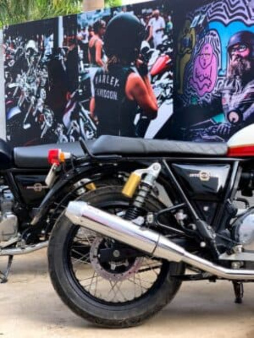 Rhino Racing Performance Exhaust for Royal Enfield Interceptor 650 and Continental GT 650 in Chrome and Black