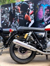 Rhino Racing Performance Exhaust for Royal Enfield Interceptor 650 and Continental GT 650 in Chrome and Black