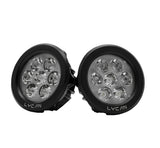 Maddog Lycan Auxiliary LED Lights 10800 Lumens Dual Mode Spot and Flood for Motorcycle IP67 Waterproof