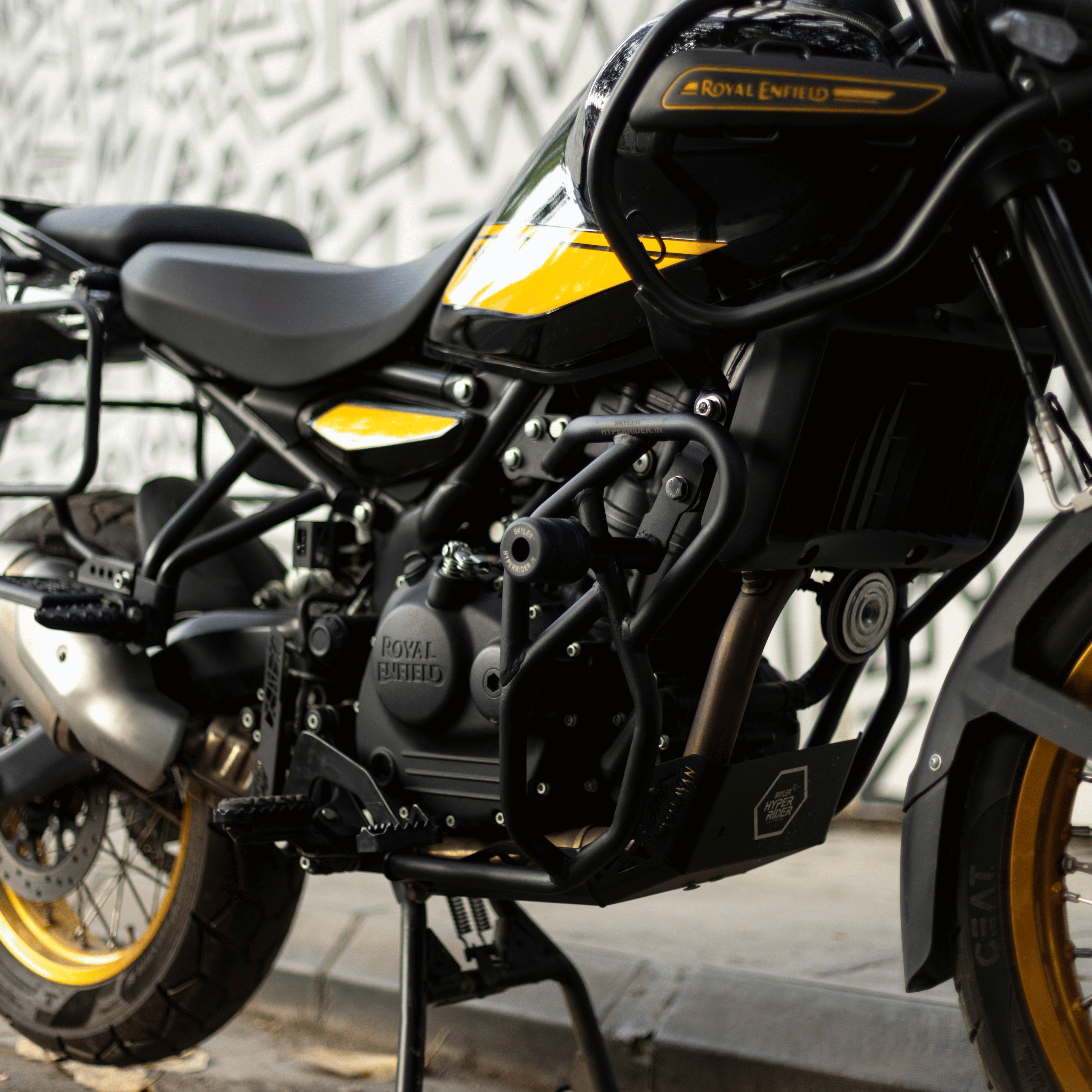 Hyperrider 16-Gauge Crash Guard with Delrin Sliders for Royal Enfield Himalayan 450