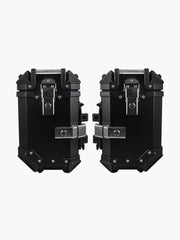 Legundary Custom Fort Knox 36L aluminium side box pannier black and silver motorcycle luggage