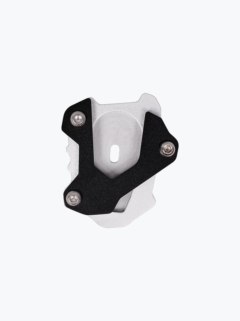 Legundary Custom KTM ADV 890 Fortis Side Stand Base black silver aluminium mild steel foot extension plate