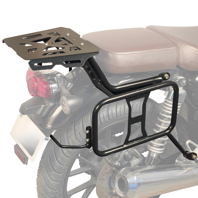 Auto Engina Pannier Saddle Stay with Top Rack for Honda H'ness CB 350 with 13kg Per Side and 15kg Top Rack Capacity