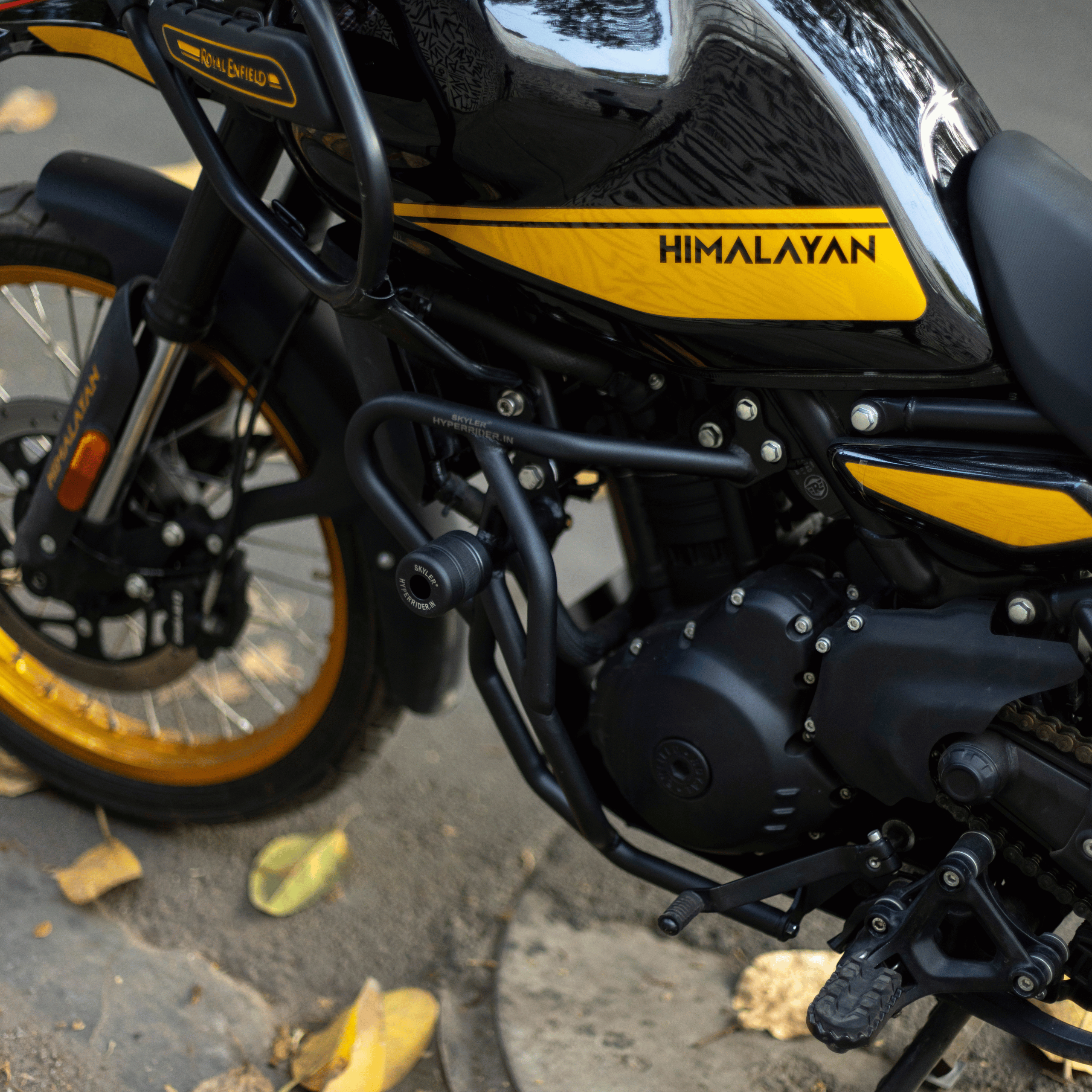Hyperrider 16-Gauge Crash Guard with Delrin Sliders for Royal Enfield Himalayan 450