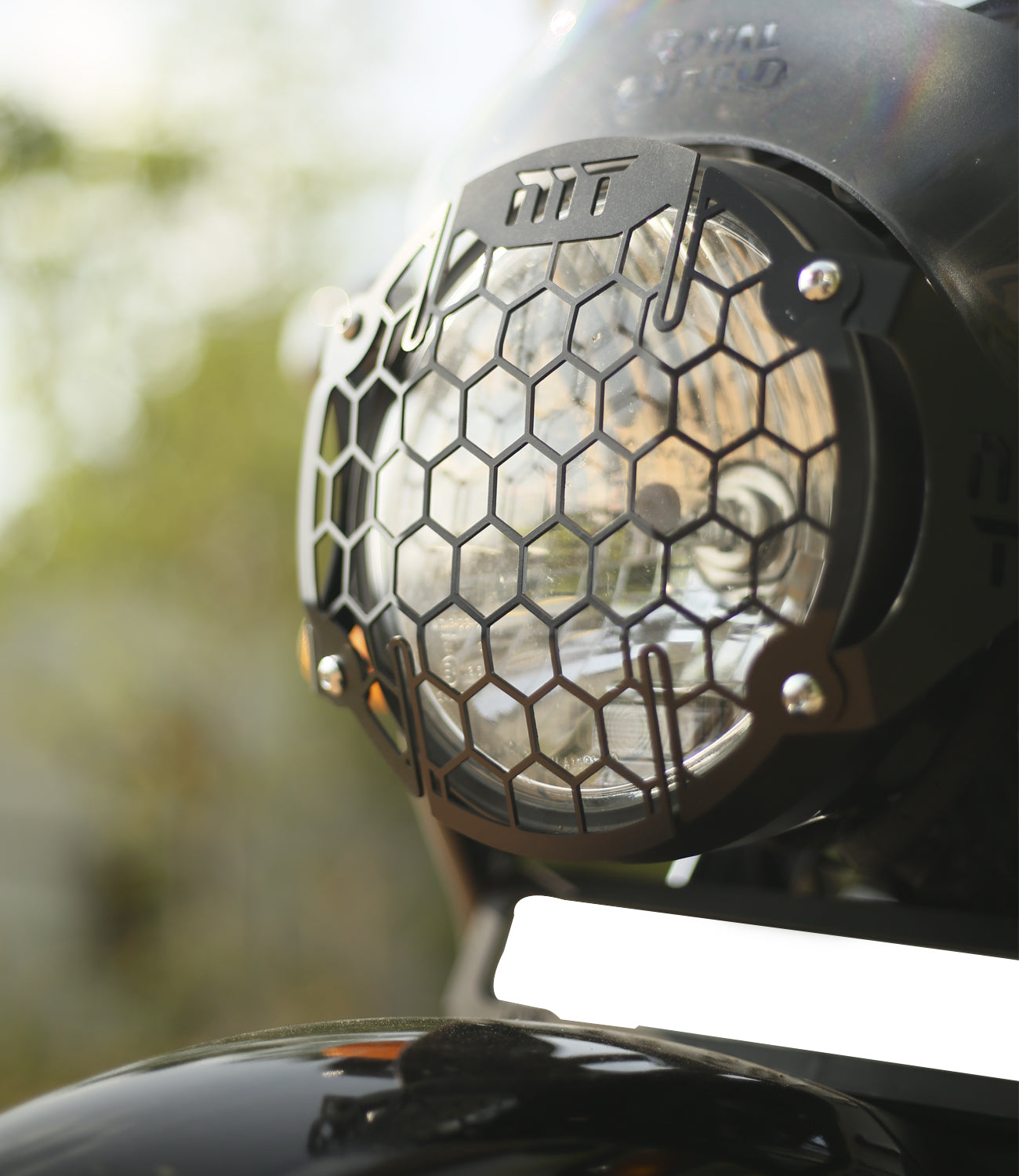 Mototorque headlight grill Royal Enfield Himalayan BS6 black metal protector