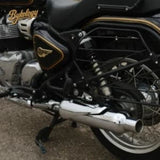 Rhino Racing V4 Peashooter 304 stainless steel exhaust for Royal Enfield Bullet 650