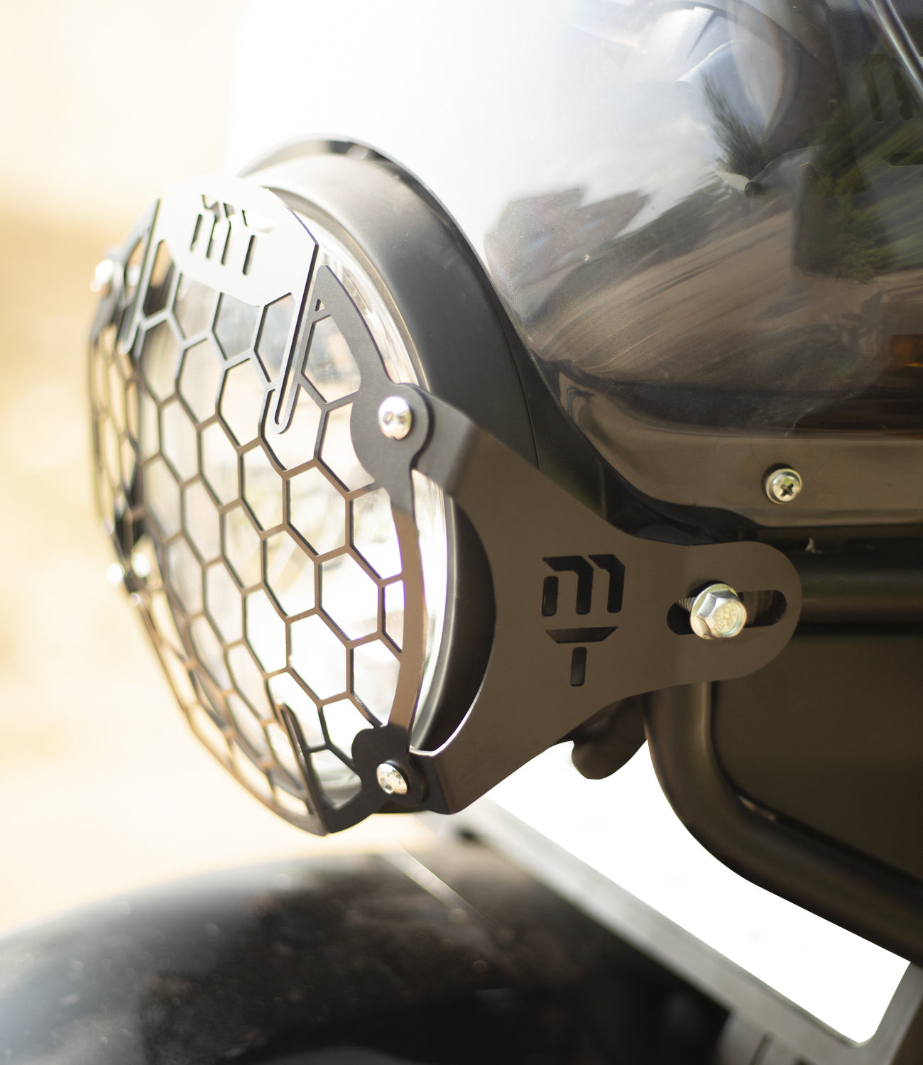 Mototorque headlight grill Royal Enfield Himalayan BS6 black metal protector