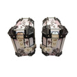 LGP 25L aluminium motorcycle pannier box white mountain graphic mounted on touring bike