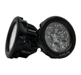 Maddog Lycan Auxiliary LED Lights 10800 Lumens Dual Mode Spot and Flood for Motorcycle IP67 Waterproof