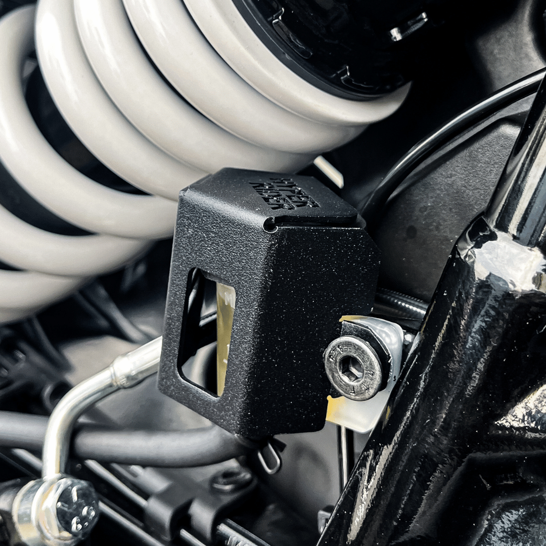 Hyperrider Rear Fluid Reservoir for KTM Duke Gen 3 and Husqvarna Svartpilen 250 401 2024 Black Silver