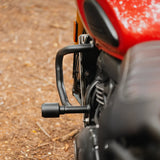 Legundary Custom Hector crash guard for Triumph Scrambler 400 X black mild steel engine guard