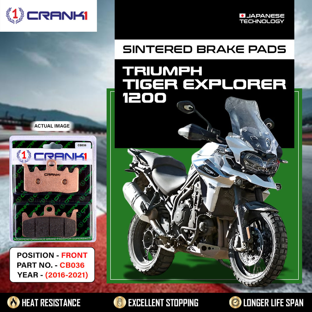CRANK1 CB036 Sintered Front Brake Pads for Triumph Tiger Explorer 1200 Adventure Motorcycle