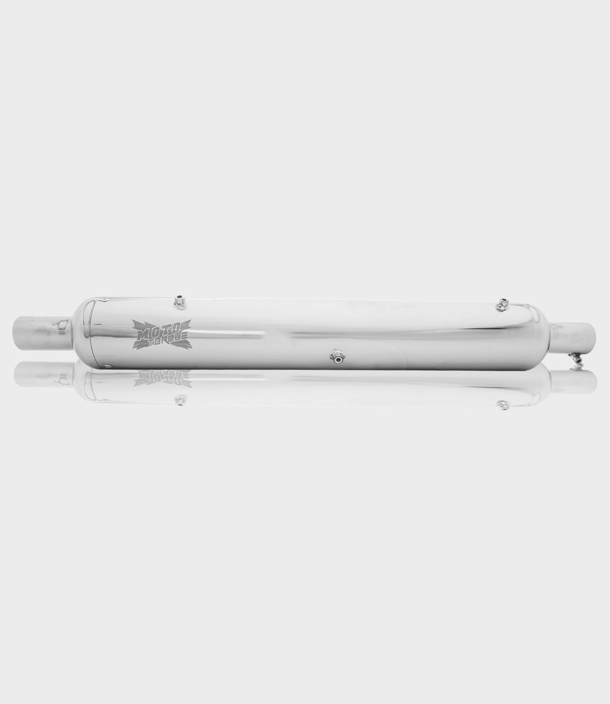 Moto Torque Replica Chrome performance exhaust for Royal Enfield Classic 350 and 500 BS6 with deep bass sound