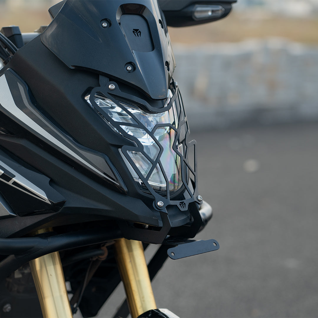 Moto Torque headlight grill for Honda CB200X heavy duty headlamp protection accessory