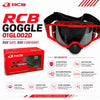 RCB X-Series black chrome motorcycle goggles 01GL002D