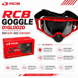 RCB X-Series black chrome motorcycle goggles 01GL002D