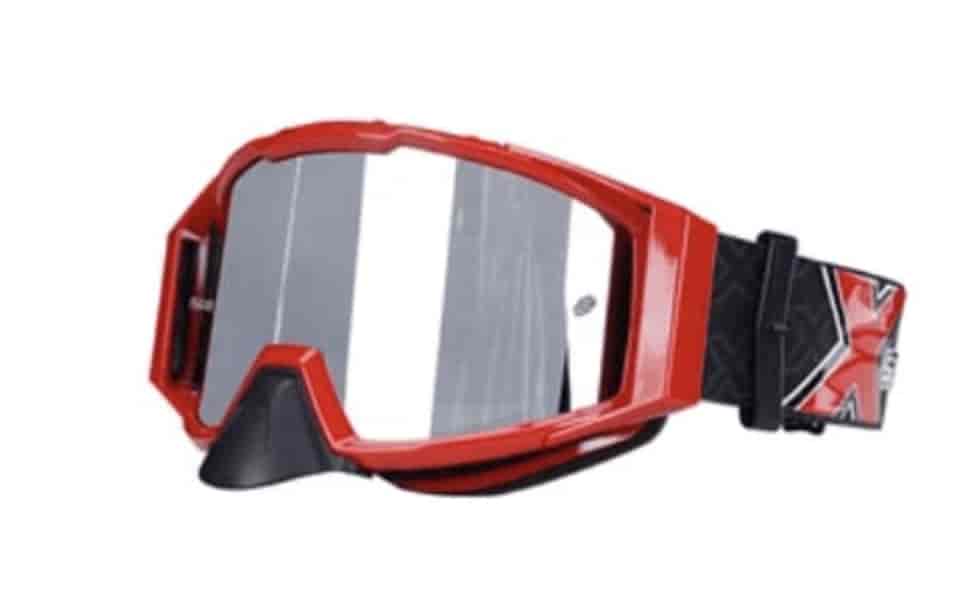 RCB X-Series black chrome motorcycle goggles 01GL002D