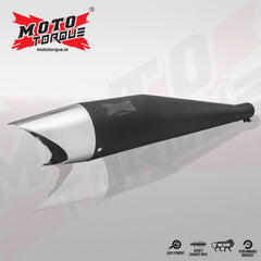 Moto Torque Shark Black Chrome Performance Exhaust for Royal Enfield