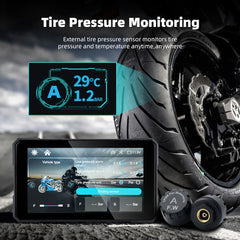 Sash Gears S3 Smart Riding Display with 5 inch touchscreen, wireless Apple CarPlay, Android Auto, dual HD cameras, TPMS and magnetic quick-detachable mount