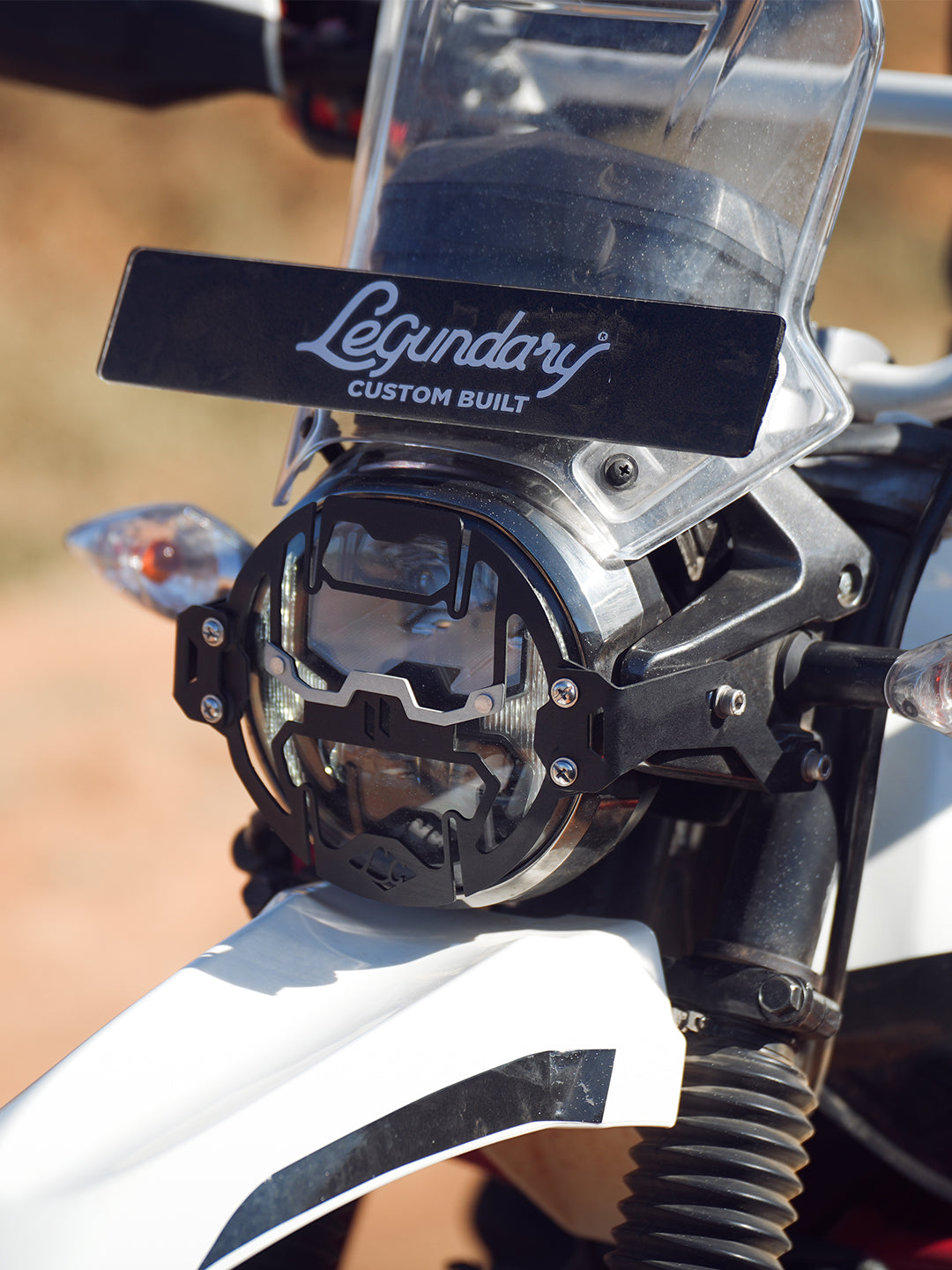 Legundary Custom Cosmic headlight grill black silver installed on Hero X Pulse 200 4V Pro