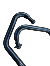 MK Racing matte black titanium exhaust header pipes for Royal Enfield Continental GT 650
