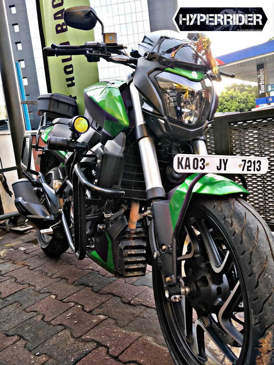 Hyperrider Front Number Plate Holder for Bajaj Dominar and KTM Duke Front Fender Mount