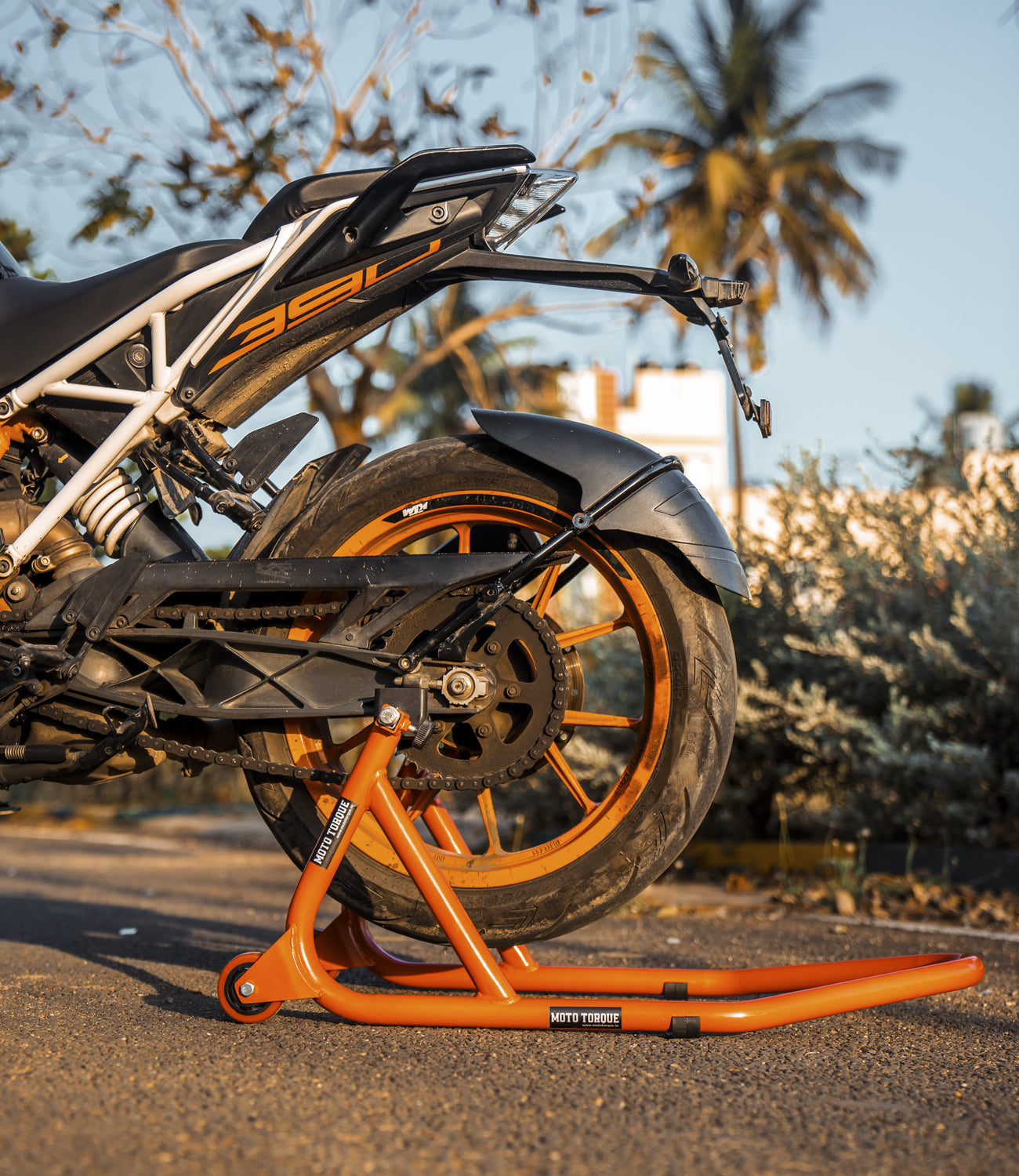 Moto Torque Red Motorcycle Paddock Stand