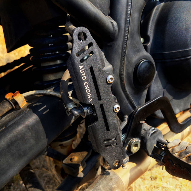 Auto Engina Master Cylinder Guard for Royal Enfield Himalayan 411 | 3mm Mild Steel Rear Brake Protection