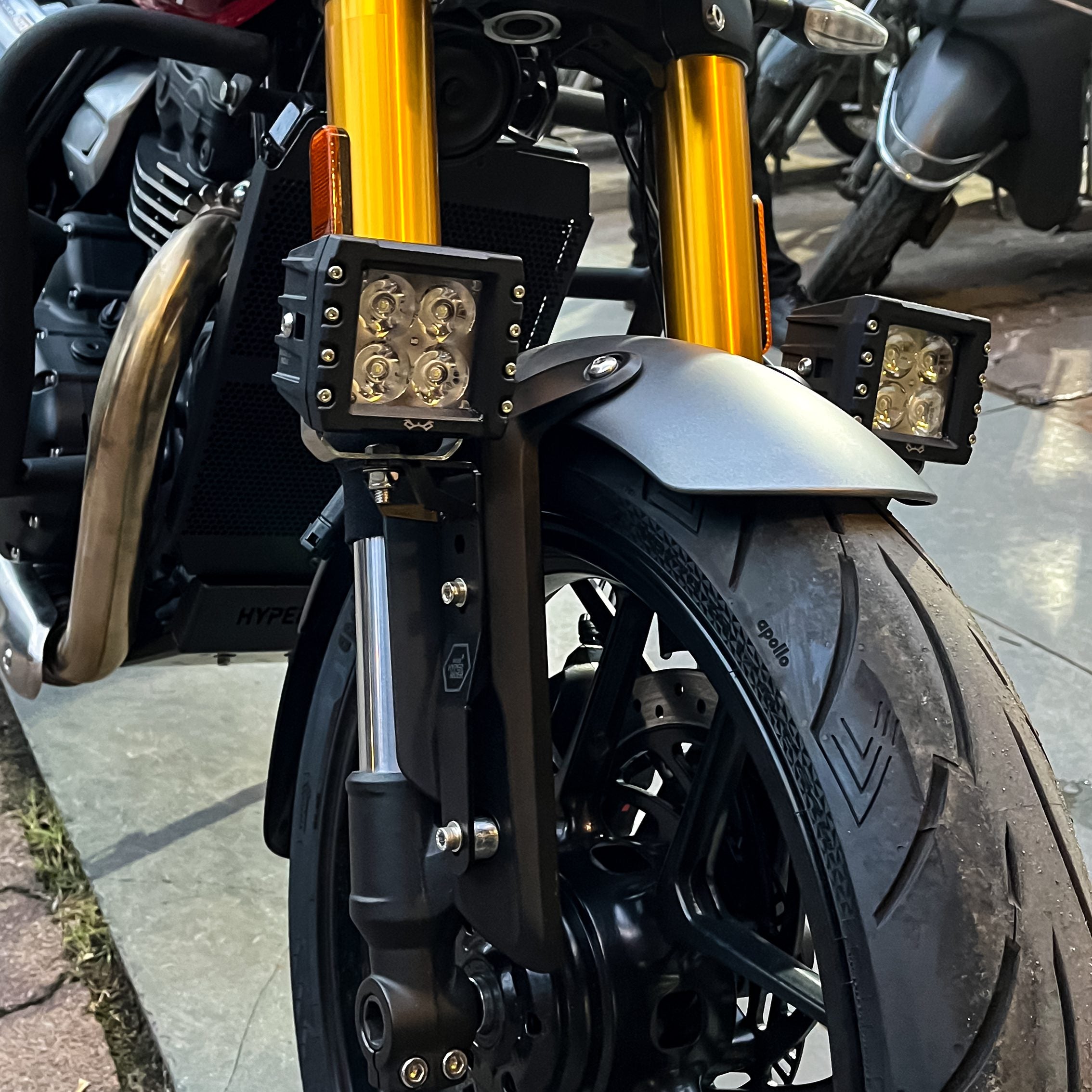 Hyperrider Triumph Speed 400 Fog Light Clamp Auxiliary Light Mount