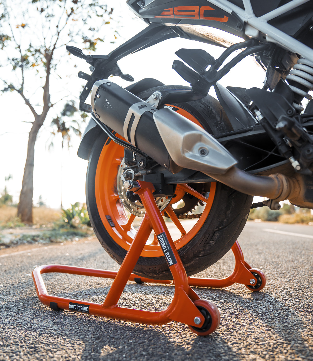 Moto Torque Red Motorcycle Paddock Stand
